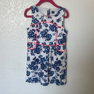 Janie and Jack Blue Floral Dress with Pink Accents